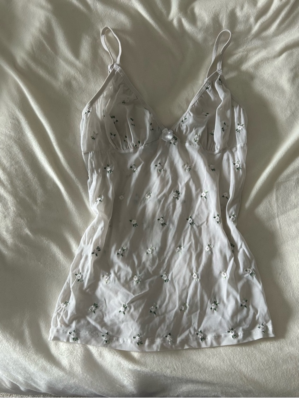 floral mesh top!